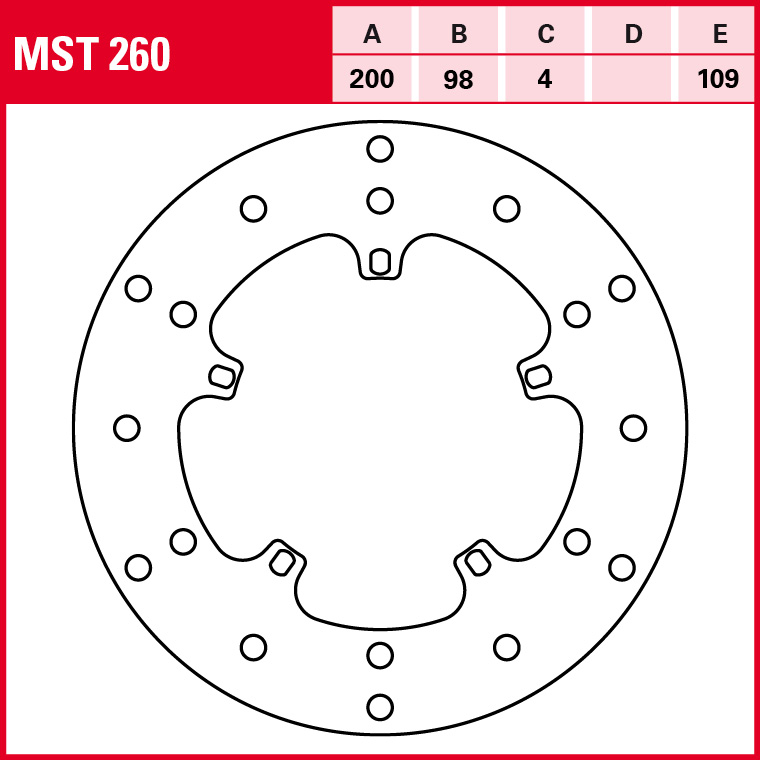 TRW Bremsscheibe Allround starr MST260
