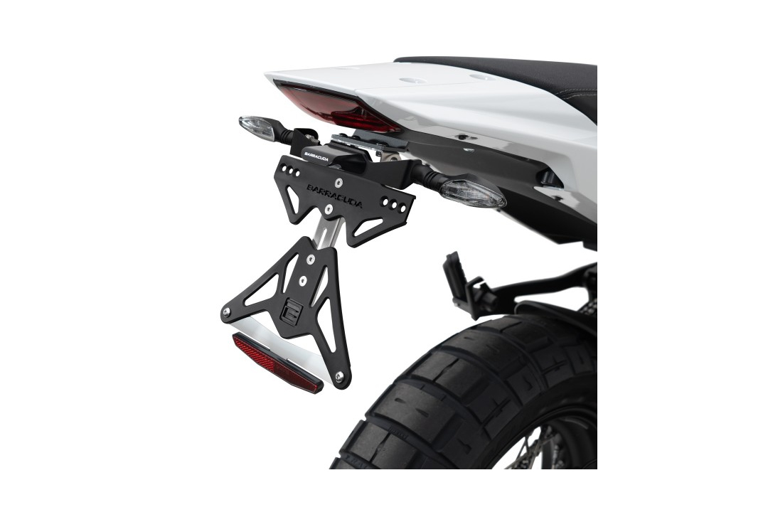 Barracuda Kennzeichenhalter für Moto Morini X-Cape 2021- zur Verwendung mit Originalblinkern