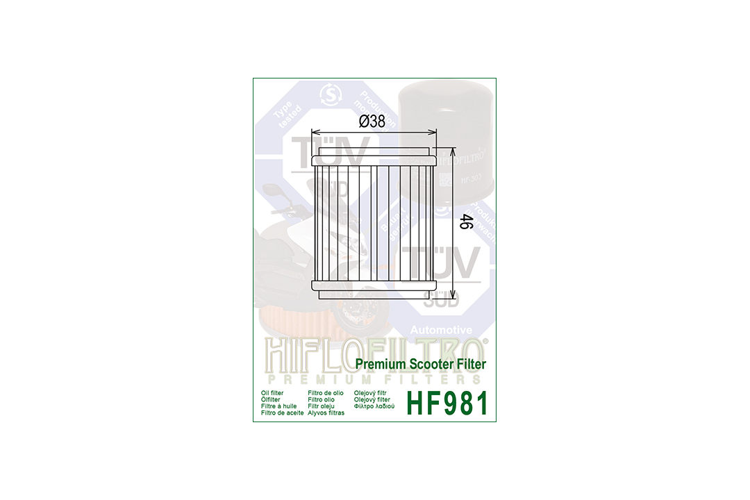 HIFLO Ölfilter HF981 für diverse MBK / Yamaha Modelle