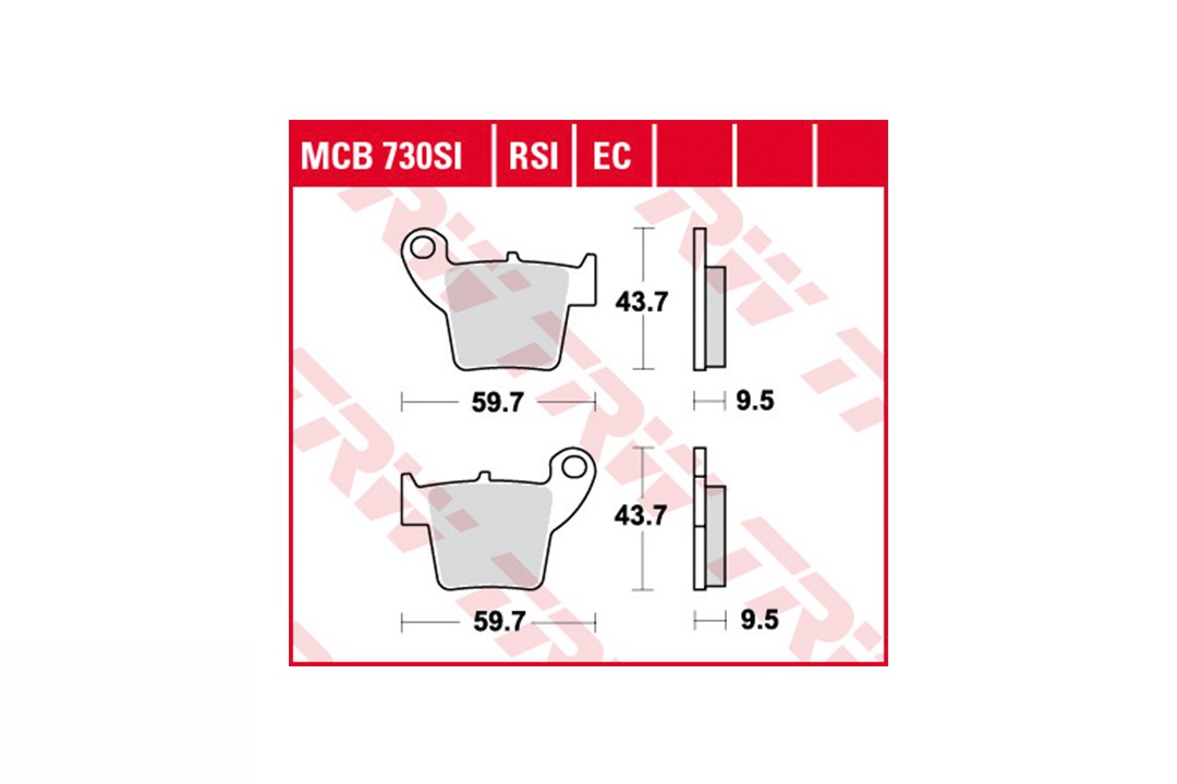 TRW Bremsbelagsatz MCB730EC hinten