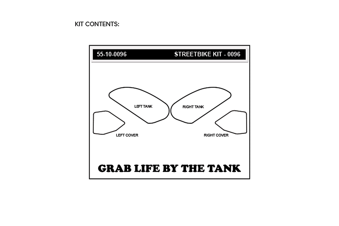 Stompgrip Tank Pad hybrid, Icon, für Honda CB300F Modelljahr 2015-2018 