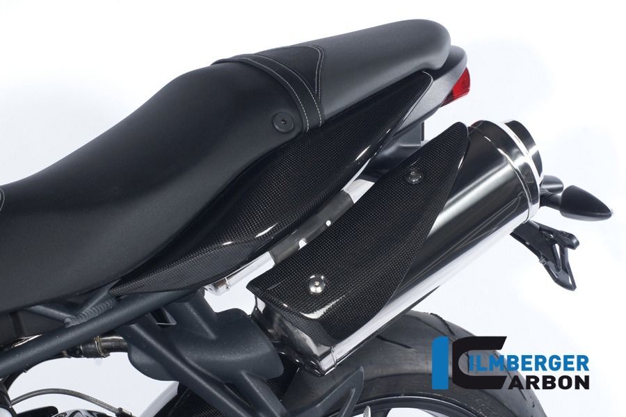 Ilmberger Carbon Seitendeckel unterm Sitz links, Carbon