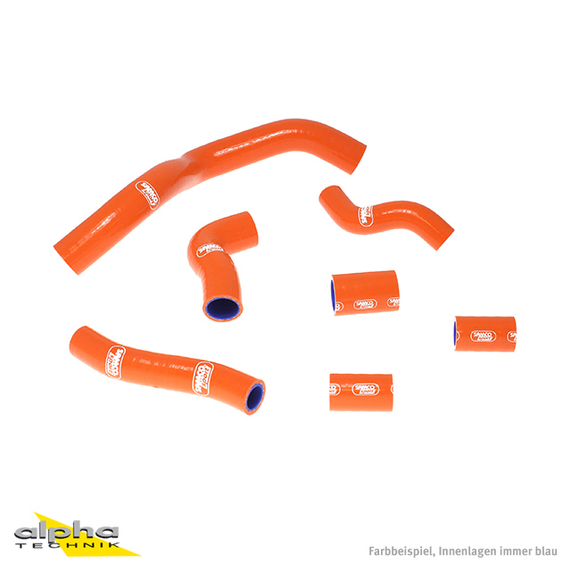 SAMCO SPORT Siliconschlauch Kit orange für KTM 950 Adventure S 990 Adventure S M 990 Super Duke Modelljahr 2004-2014
