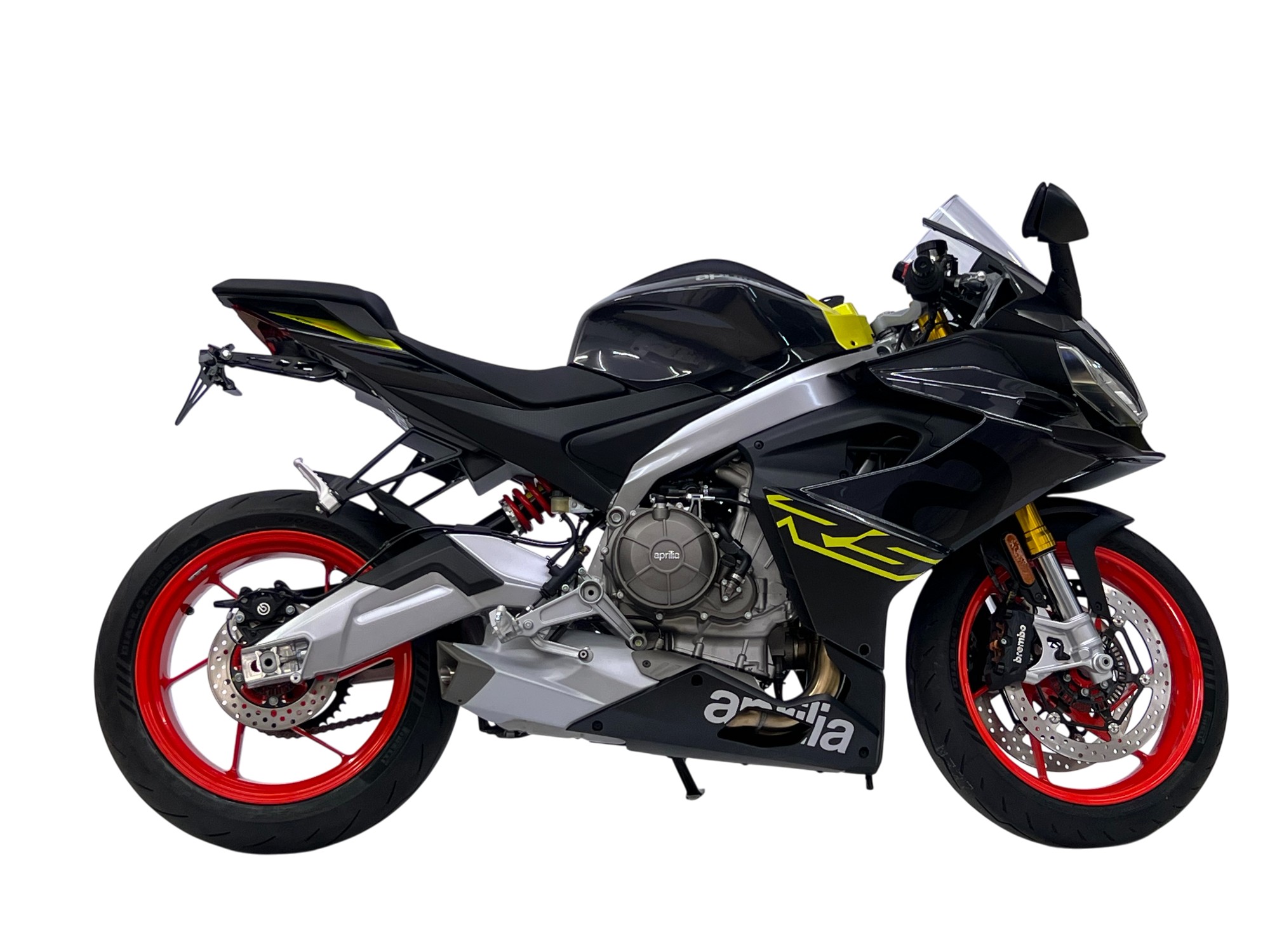 alpha Technik Kennzeichenhalter Edelstahl schwarz für Aprilia RS 457 / Tuono 457 ab 2024-