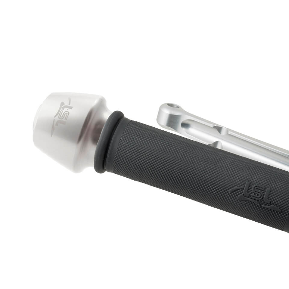 LSL Lenkerendgewicht Touren, Aluminium, extra schwer, 140g pro Seite, mit LSL-Logo, für 14 mm und 18 mm Innendurchmesser, silber