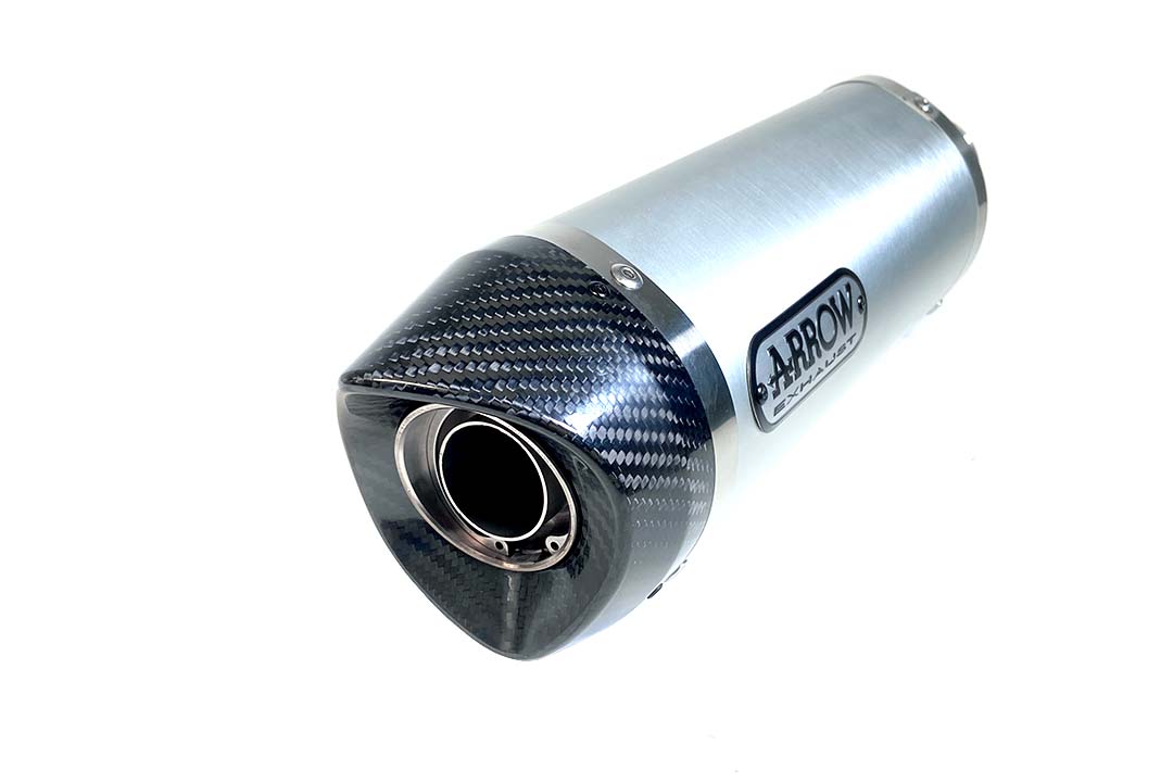 ARROW Auspuff THUNDER für Yamaha MT07 / Tracer 700 2014-2020, Aluminium mit Carbon Endkappe (Nur mit ARROW Krümmer)