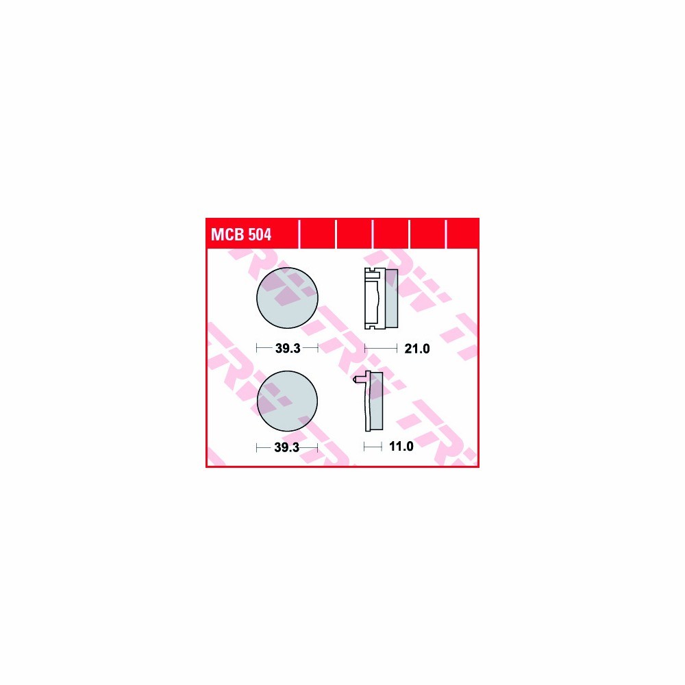TRW Bremsbelagsatz Allround MCB504 vorne