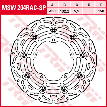 TRW Bremsscheibe Sportiv schwimmend MSW204RAC