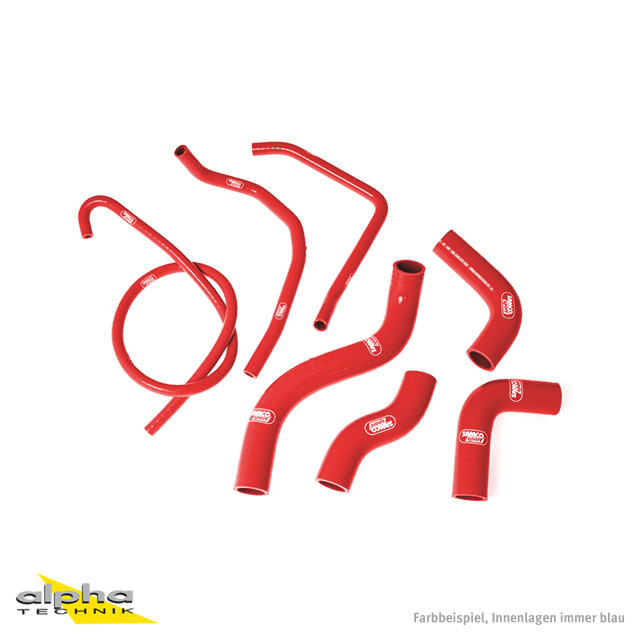 SAMCO SPORT Siliconschlauch Kit rot für Kawasaki Z1000 Modelljahr 2003-2006