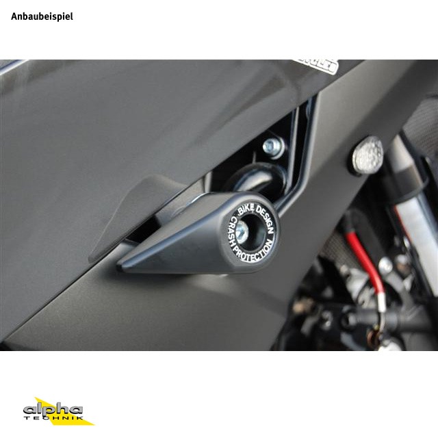 TEAR DROP Sturzpad-Kit für Honda CBF1000F (SC64) 2010-16 schwarz