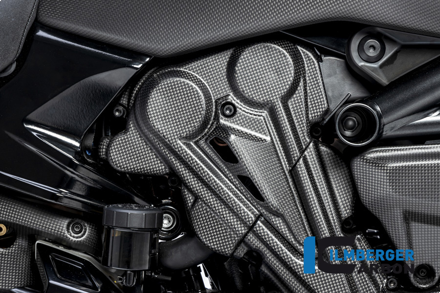 Ilmberger Carbon Zahnriemenabdeckung vertikaler Zylinder, matt, Ducati Diavel 1260 , 2019-