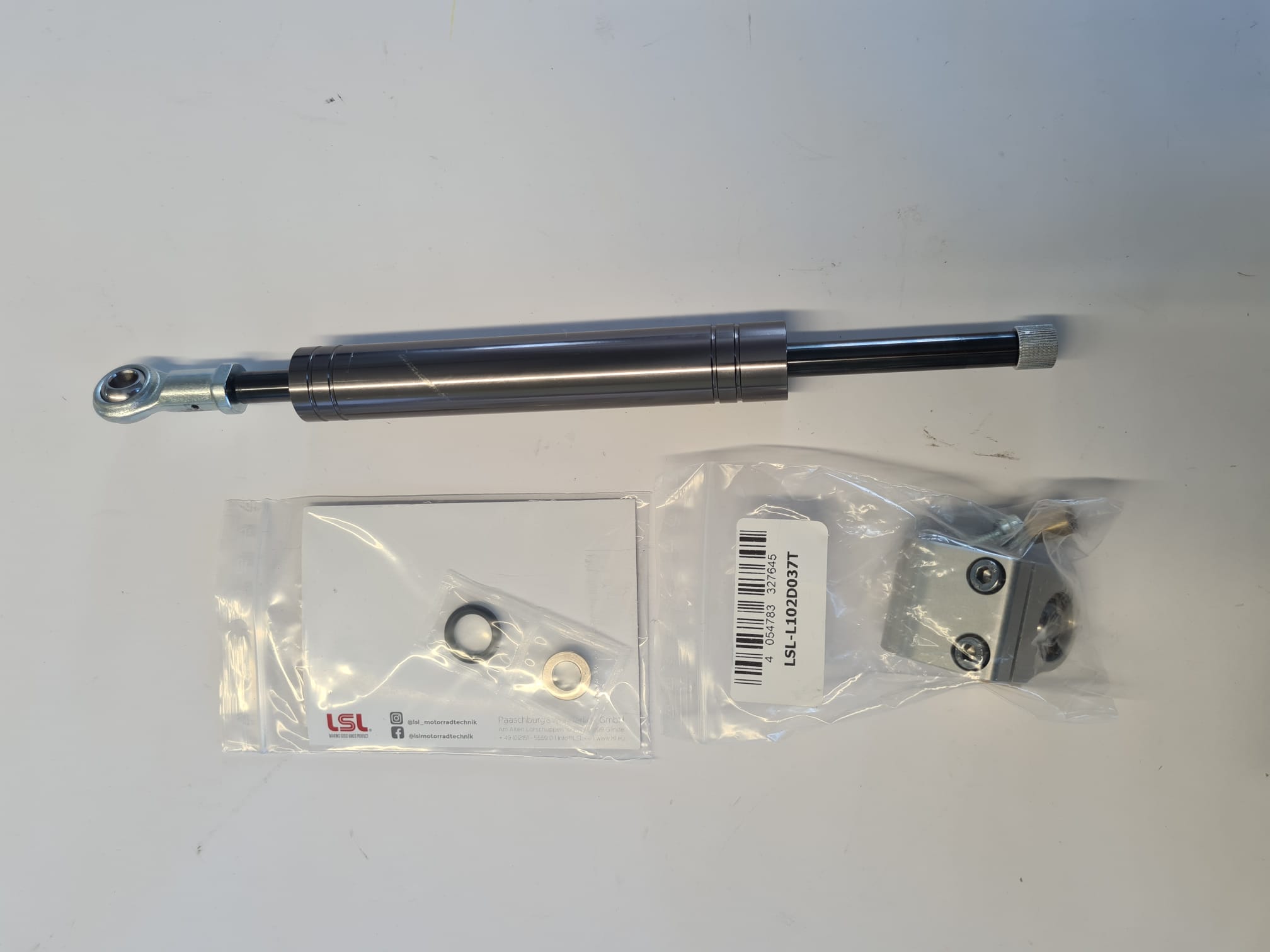 LSL Lenkungsdämpfer Kit mit Teilegutachten für Ducati Streetfighter, titan