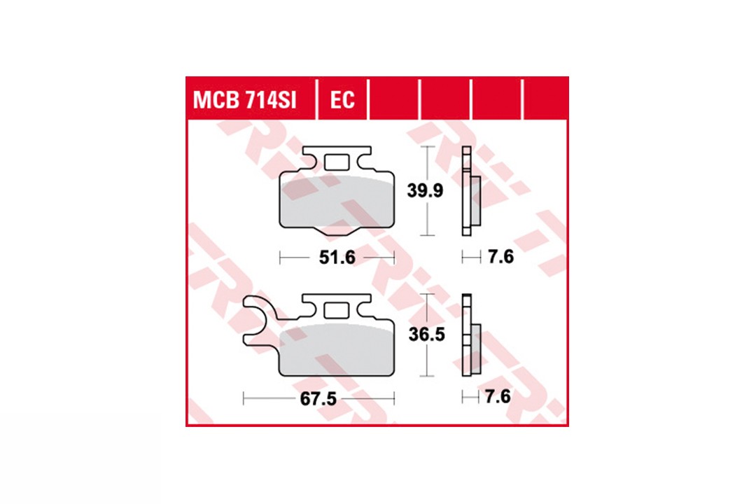 TRW Bremsbelagsatz MCB714EC hinten