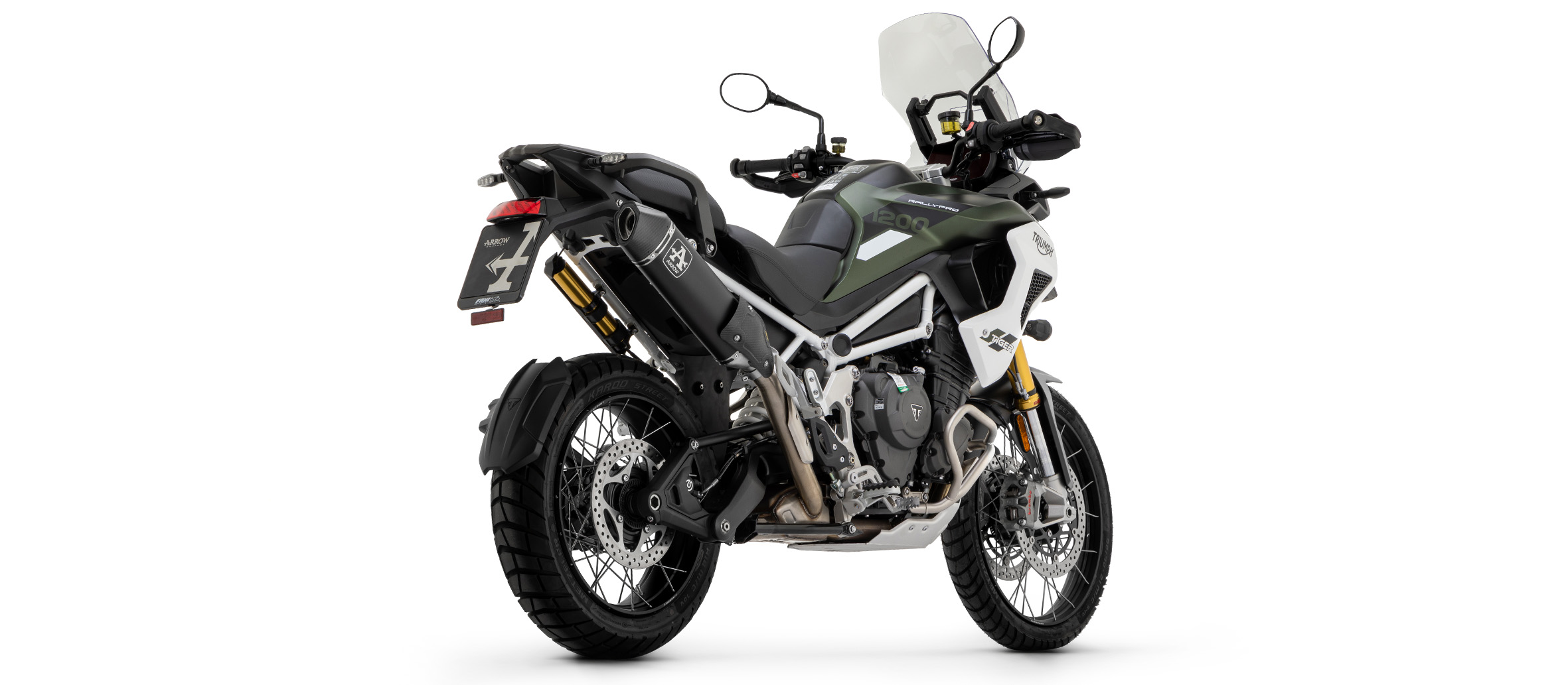ARROW VELOCE DARK Racing Slip-On für Triumph Tiger 1200, Typ PV01, 2022-2024