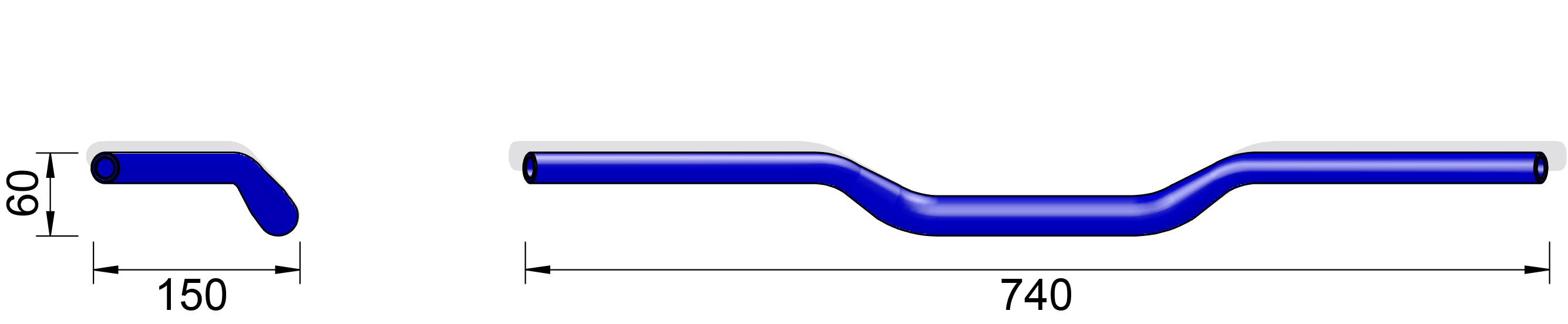LSL X-Bar Alu-Lenker Superbike Flat XN1, 1 1/8 Zoll, schwarz glänzend