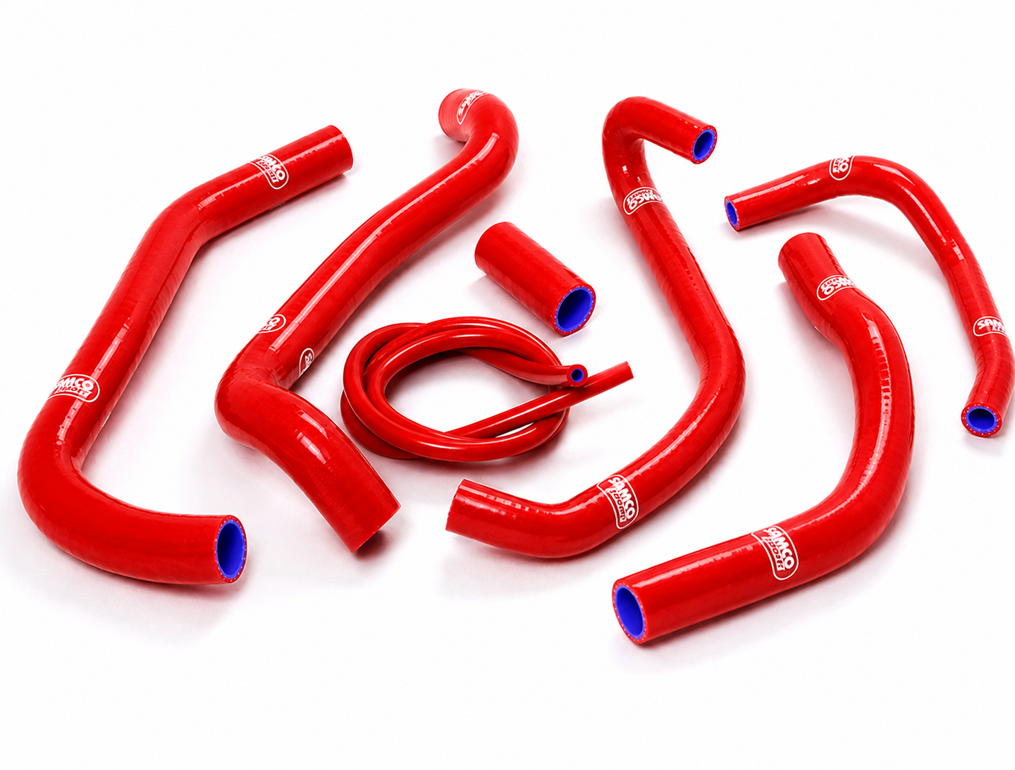 SAMCO SPORT Siliconschlauch Kit nur für HRC-Kühler rot für Honda CBR600RR Modelljahr 2007-2024