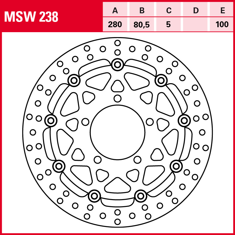 TRW Bremsscheibe Allround schwimmend MSW238