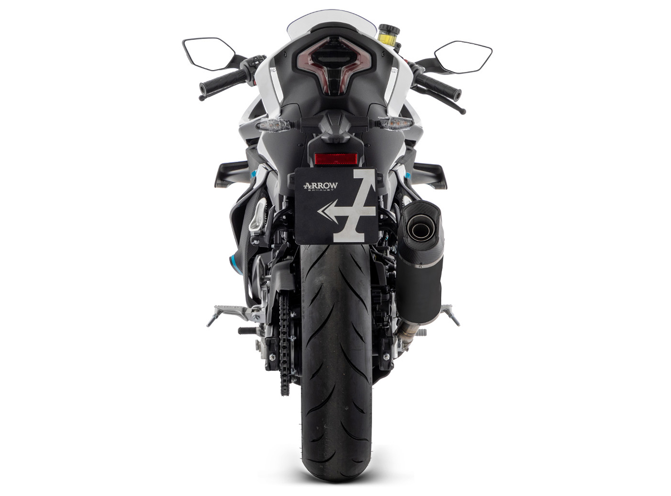 ARROW Auspuff INDY RACE EVO Aluminium DARK für CF Moto 450NK / 450SR Modelljahr 2023-