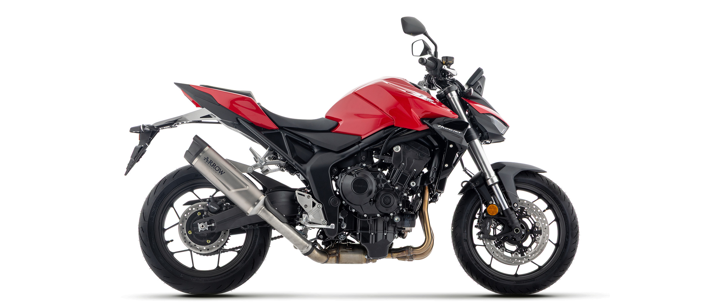 ARROW Auspuff INDY RACE EVO Aluminium schwarz für Honda CB1000 Hornet Modelljahr 2025-