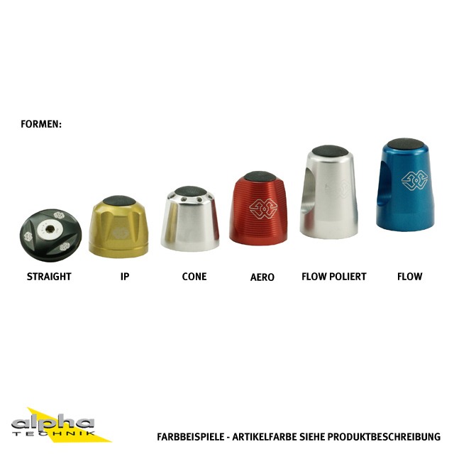GILLES Lenkergewichte-Paar aus Aluminium FL-22-S silber eloxiert