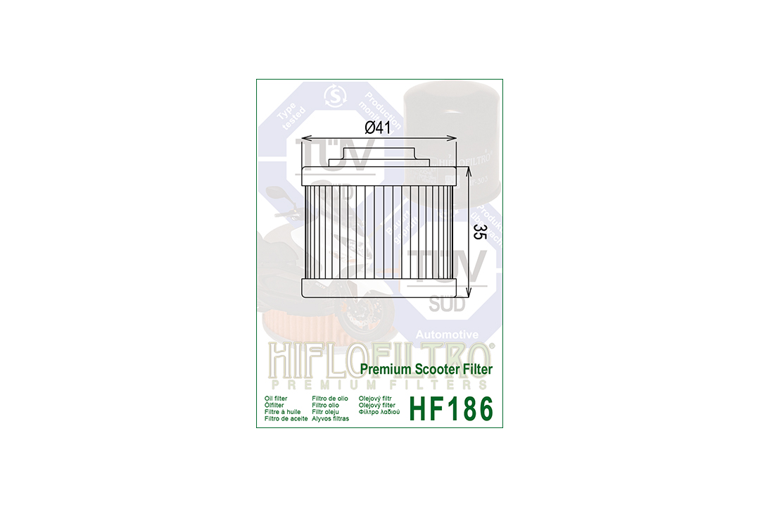 HIFLO Ölfilter HF186 für APRILIA Scarabeo