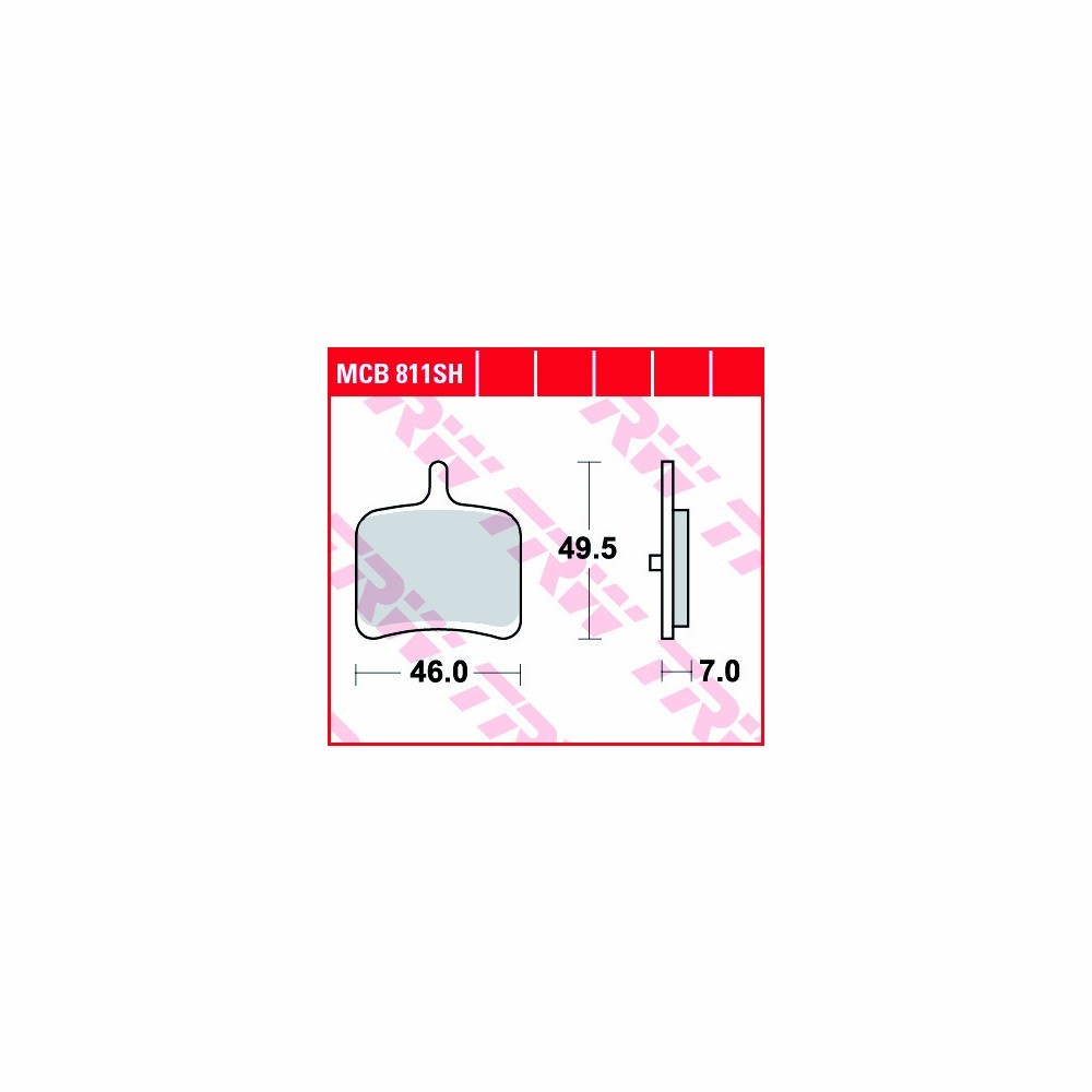 TRW Bremsbelagsatz Sinter Street MCB811SH hinten