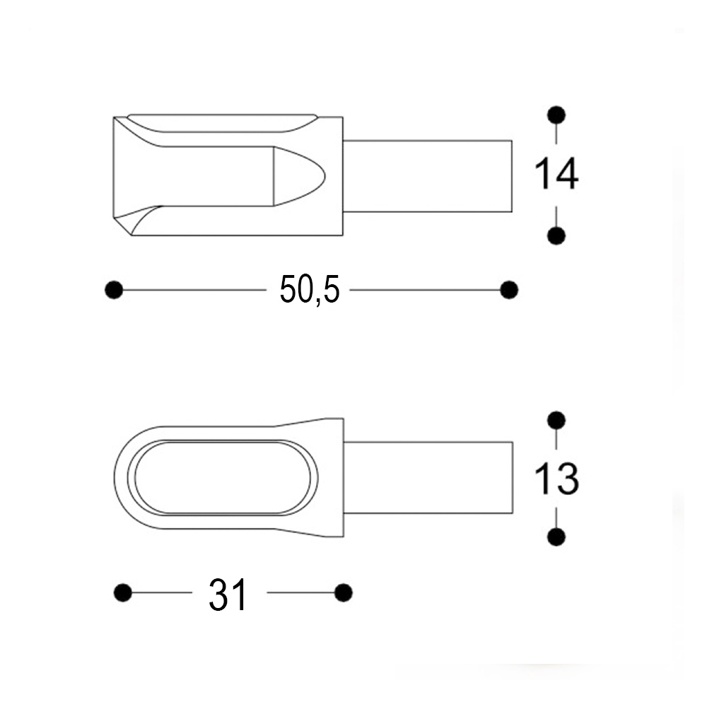 Barracuda Miniblinker MI-LED B-LUX schwarz