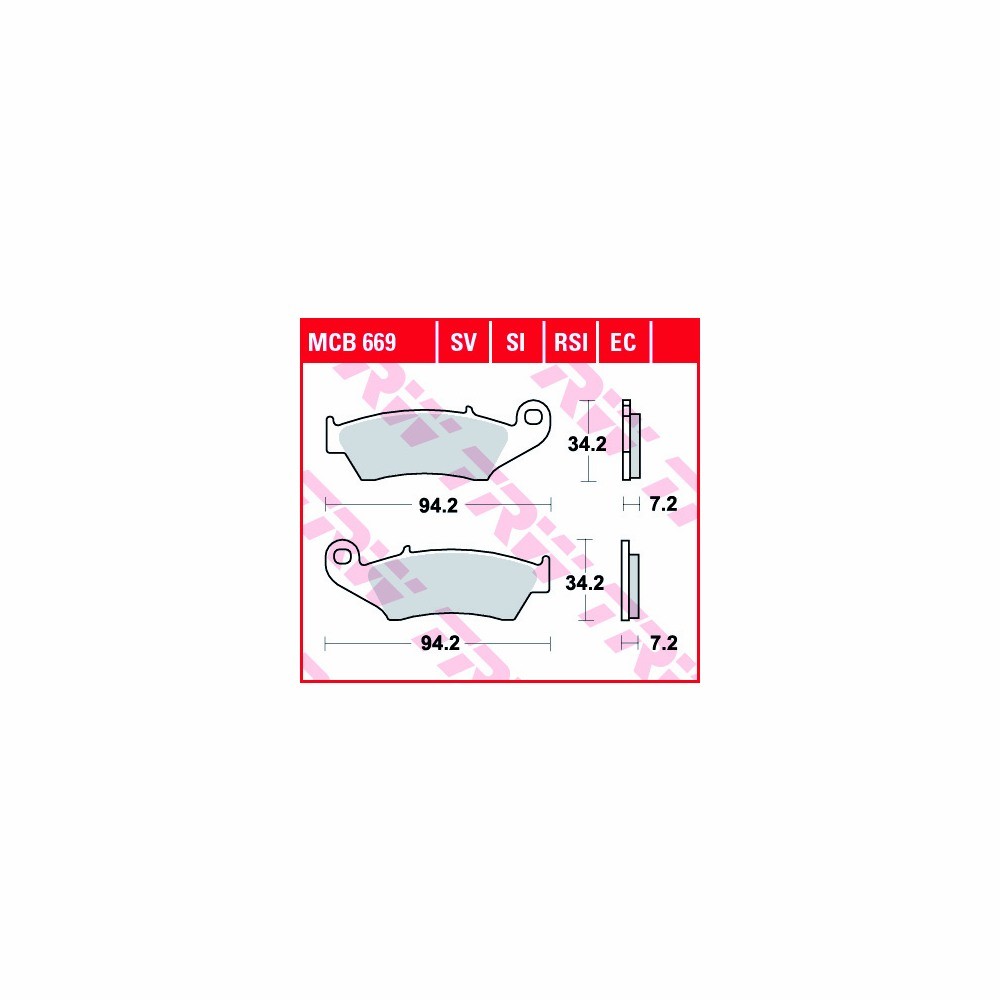 TRW Bremsbelagsatz Allround MCB669