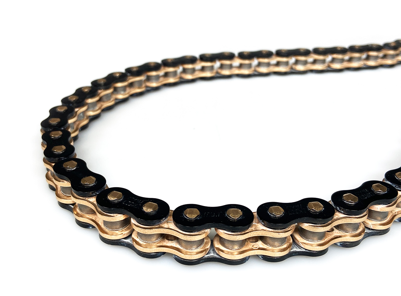 Kette ENUMA MVXZ-2 525, ideale OEM-Ersatzkette - 114 Glieder - Farbe Schwarz - Gold