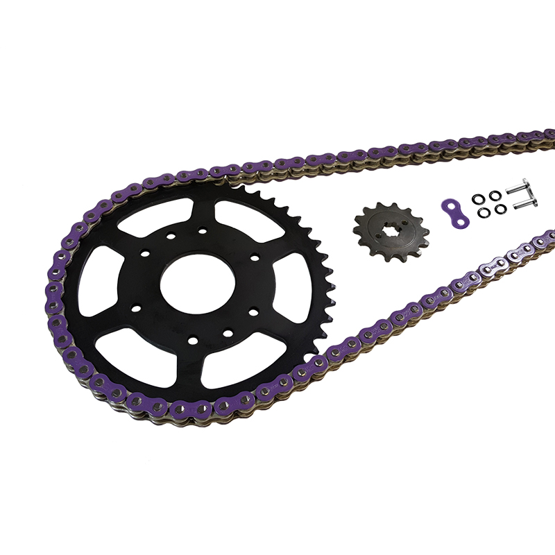 EK-Chain Kettensatz 525 MVXZ-2 violett für Yamaha MT10, Typ RN78, Modelljahr 2022-