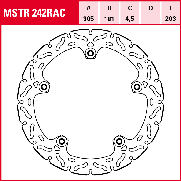 TRW Bremsscheibe Sportiv BMW Semifloating MSTR242RAC