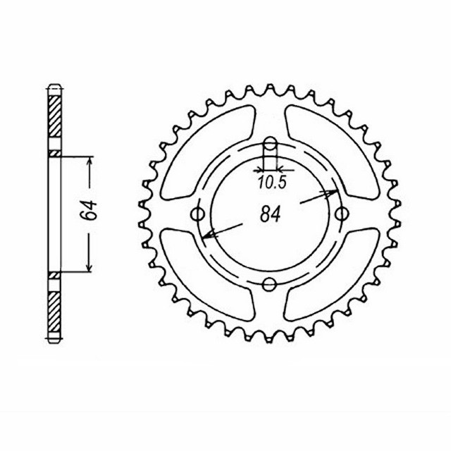 DID Kettensatz mit 428VX Kette, Farbe standard, für Suzuki RV125 Van Van, Modelljahr 2007-2016