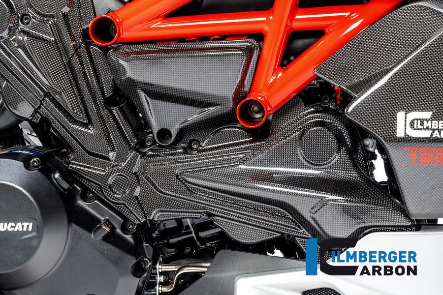 Ilmberger Carbon Zahnriemenabdeckung horizontaler Zylinder, glänzend, Ducati Diavel 1260 , 2019-