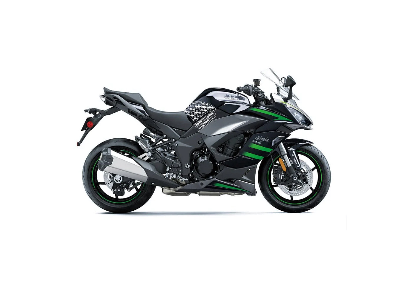 Stompgrip Tank Pad, schwarz, Volcano für Kawasaki Ninja 1000SX Modelljahr 2020-2022