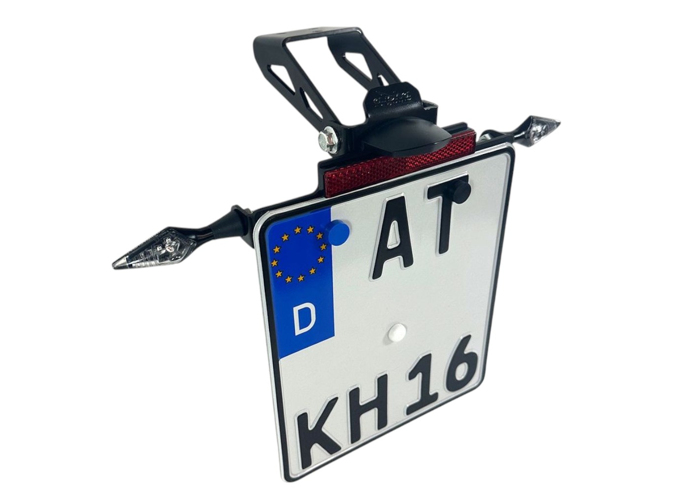 alpha Technik Kennzeichenhalter Edelstahl schwarz für Honda CRF1100L Africa Twin ab 2020-