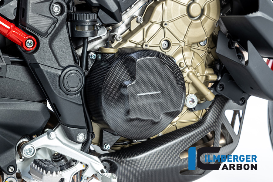 Ilmberger Carbon Kupplungsdeckelabdeckung, matt, Ducati Multistrada V4 Pike's Peak 2022-, Diavel V4 2023-