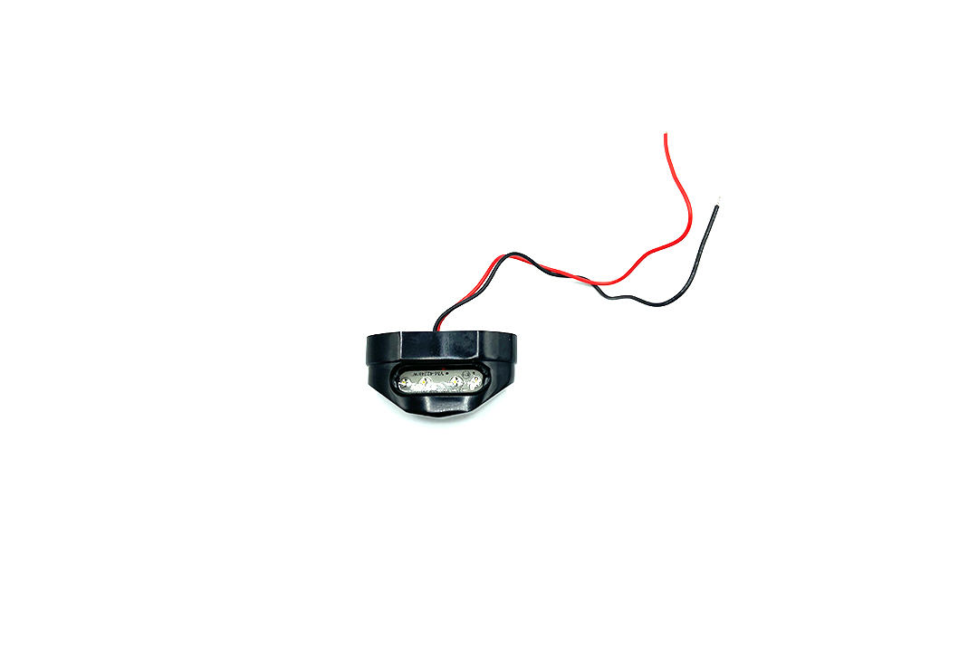 LED-Kennzeichenbeleuchtung "Micro Space" aus Aluminium schwarz mit E-Prüfzeichen