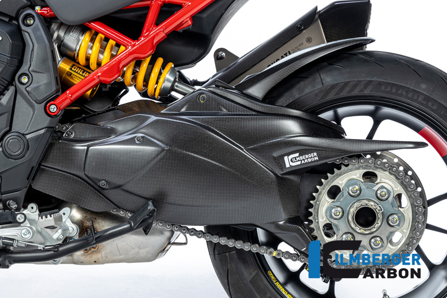 Ilmberger Carbon Schwingenabdeckungen mit Kettenschutz, matt, Ducati Multistrada V4 Pike's Peak 2022-
