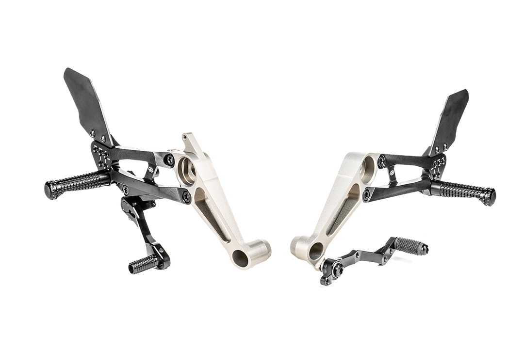 GILLES FXR Fußrastenanlage für Aprilia RS660, KS, 2021,schwarz