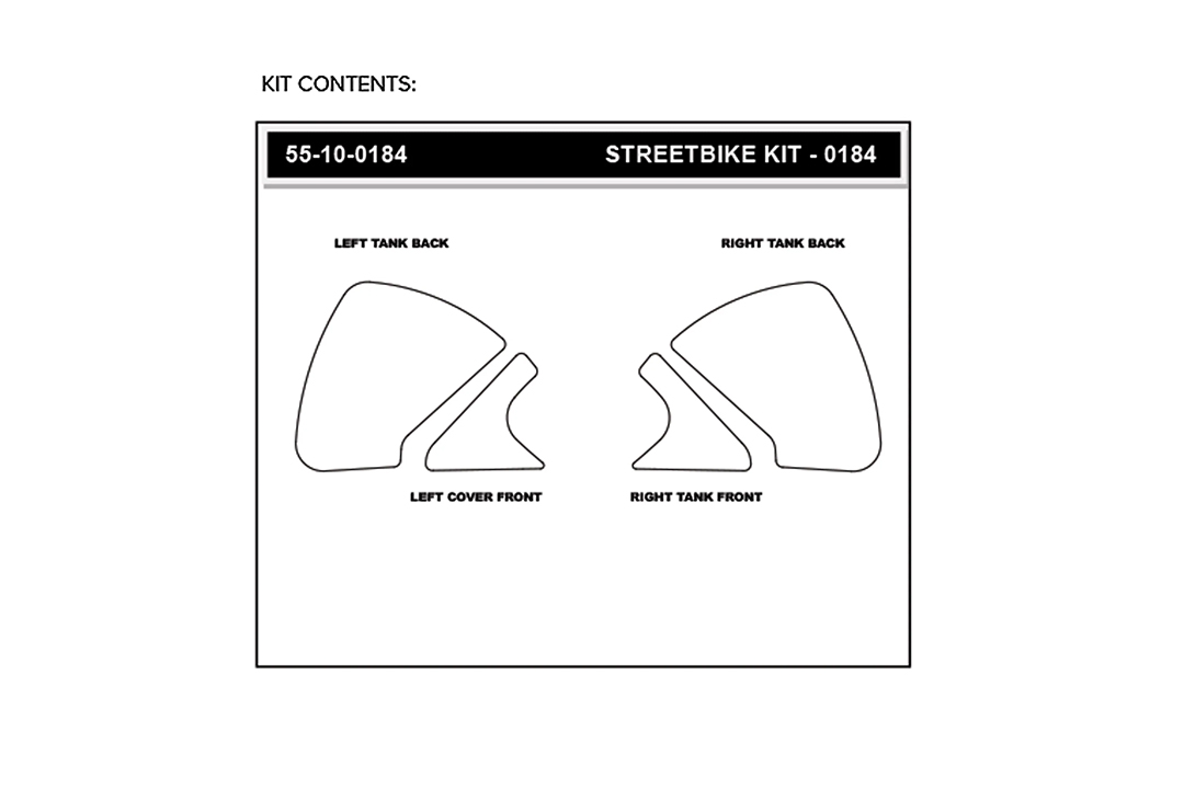 Stompgrip Tank Pad schwarz, Volcano, Streetbike Tank Kit - Tank Seiten, für Ducati Monster 937 (+), 2021-2022