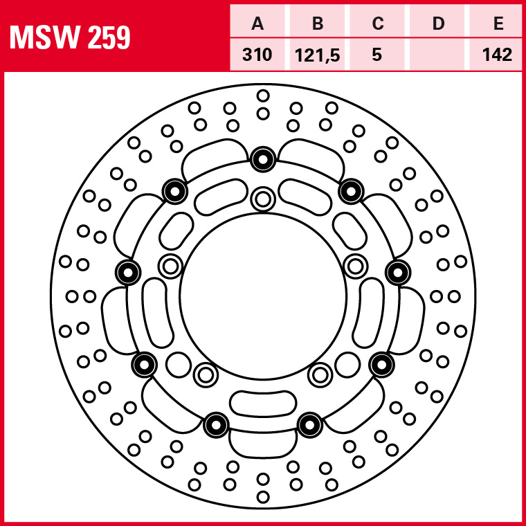 TRW Bremsscheibe Allround schwimmend MSW259