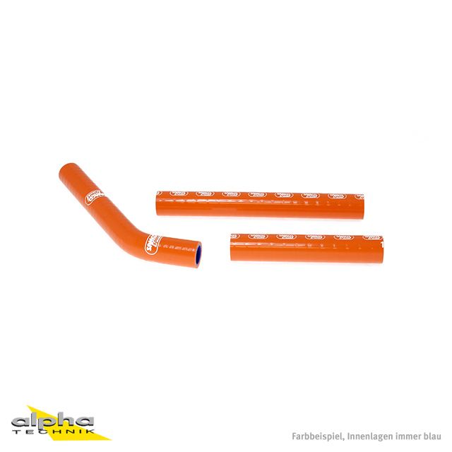 SAMCO SPORT Siliconschlauch Kit orange für KTM 125 SX 144 SX Modelljahr 2007-2010
