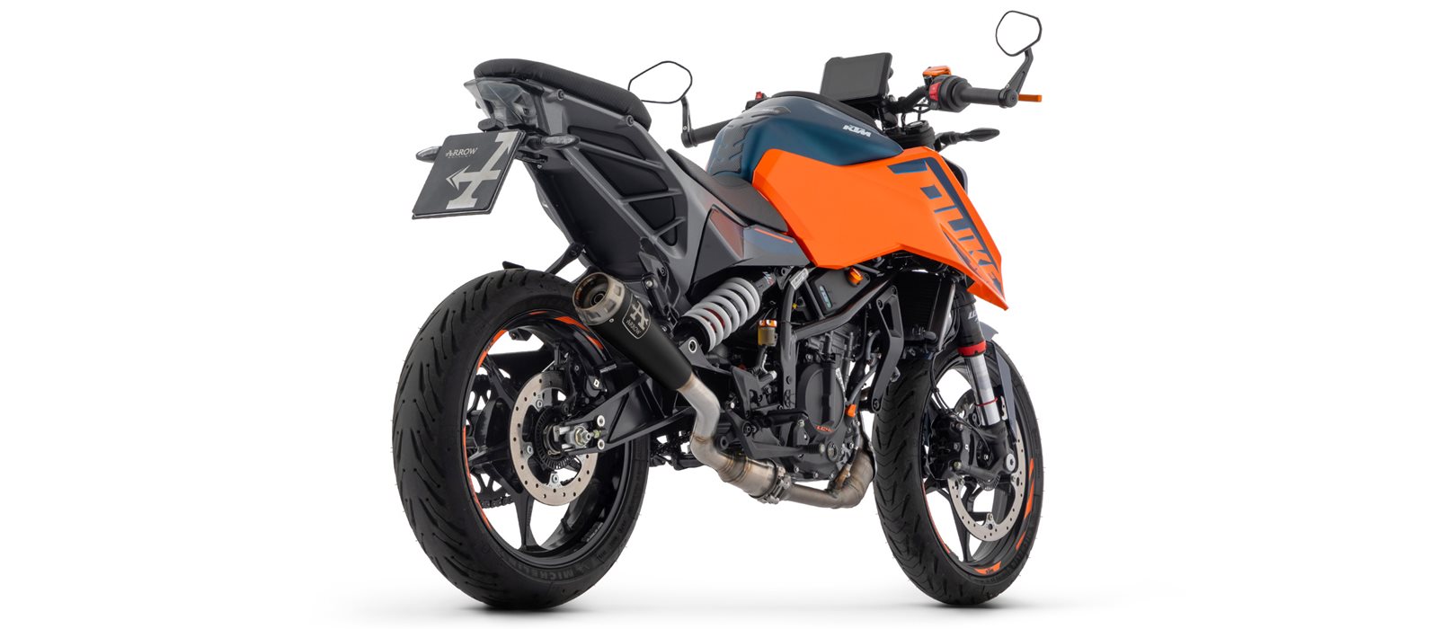 ARROW Auspuff PRO RACE DARK NiChrom schwarz für KTM DUKE 125, DUKE 390 Modelljahr 2024-