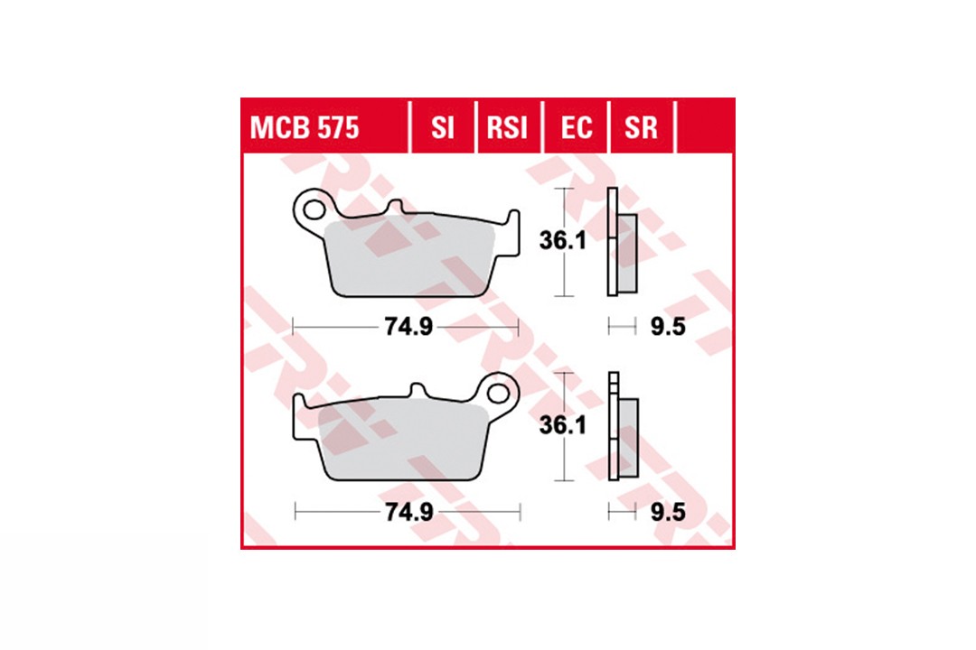 TRW Bremsbelagsatz MCB575EC hinten