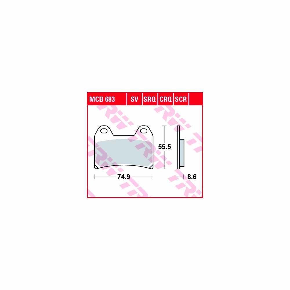 TRW Bremsbelagsatz Sinter Street MCB683SV vorne