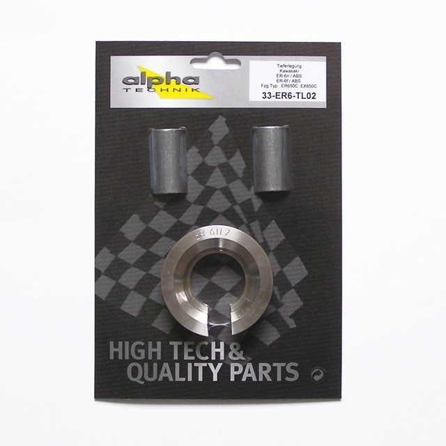 alpha Technik Tieferlegungssatz 25mm Kawasaki ER6n,ER6f; Typ ER650C,EX650C; Modelljahr 2009-