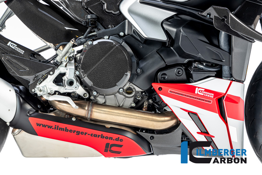 Ilmberger Carbon Kupplungsdeckelabdeckung, glänzend, Ducati Streetfighter V2,  2022-