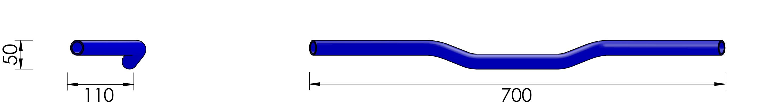 LSL Lenker S1 CLUBMAN, 22,2 mm, Stahl, schwarz