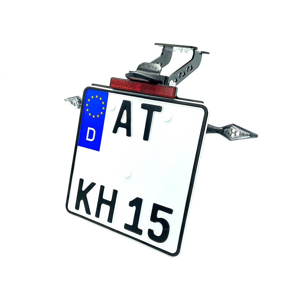 alpha Technik Kennzeichenhalter für Yamaha YZF-R125 / R125 / YZF125-A, ab Modelljahr 2021-