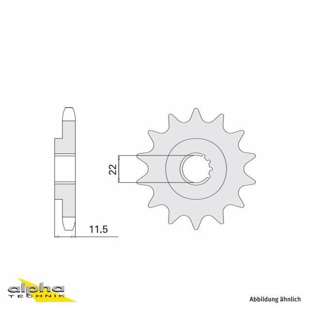 Ritzel, 16 Zähne, Teilung 520